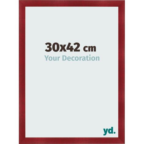 yd. - Cadre photo 30x42 - Vin Rouge Patine - MDF - Pisa (1/5)