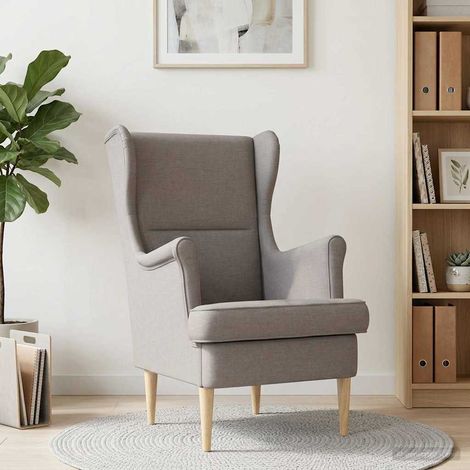 vidaXL fauteuil Taupe tissu