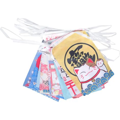 Japan Deko Glückskatzen Dekoration als Izakaya String Flag