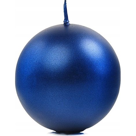 Bougie ""Sphère"" (FI 80) métallique, bleu marine, 1 pc.