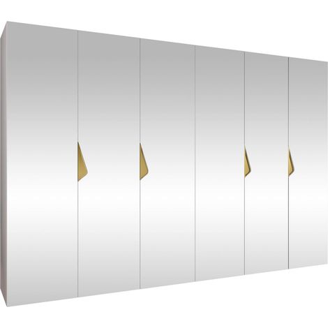 Armario Hartford 632, Blanco, 202x300x52cm, Puertas de armario: Con bisagras, Número de estantes: 0 (1/5)