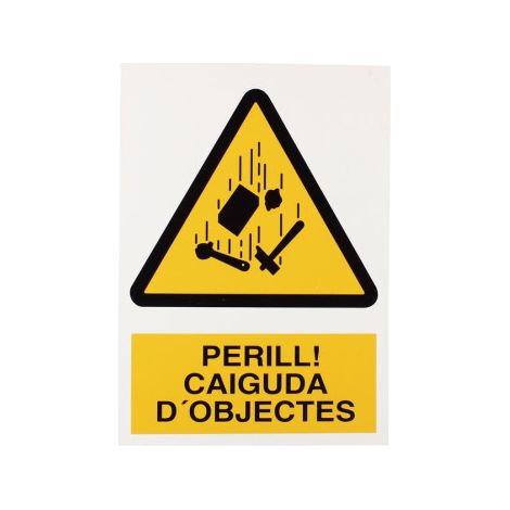 Señal en catalán: Perill Caiguda Objectes                                                          297X210 mm (1/2)