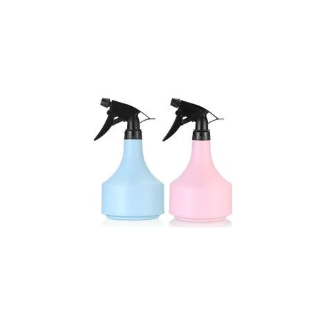 2 Pièces Pulverisateur Vide, 500ML Vaporisateur Bouteilles Plastique, Flacon Spray Vide, Brumisateurs Eau Rechargeable à Pompe, Pulvérisateur pour Plantes, Jardin, Cuisine, Interieur - Rose+Bleu (1/5)
