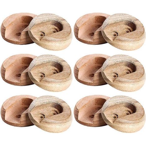 paires de supports de tringle en bois pour penderie, embouts de tringle, supports de tringle à bride pour armoire (1/4)