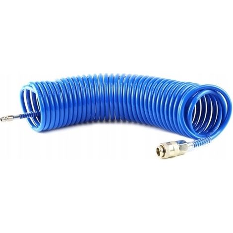 Manguera neumática espiral de poliuretano de 8x12 mm y 20 m para compresor