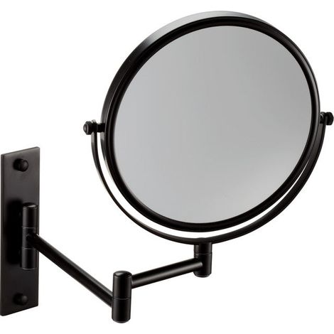 Espejo cosmético de pared con aumento X5, acabado negro mate - MANILLONS TORRENT (1/2)