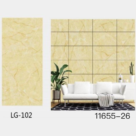 TrAdE Shop Traesio - Pannello Adesivo Effetto Marmo Giallo Pareti Paraschizzi 300x60 Cm Stanza Cucina - (1/3)