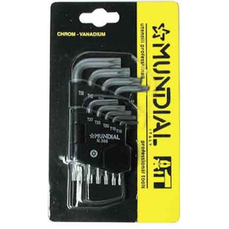 SERIE CHIAVI MASCHIO TORX MUNDIAL 9 pezzi (TX 10÷15)