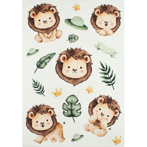 Tapis imprimé Intérieur Happy Lion - 80 x 150 cm (1/4)