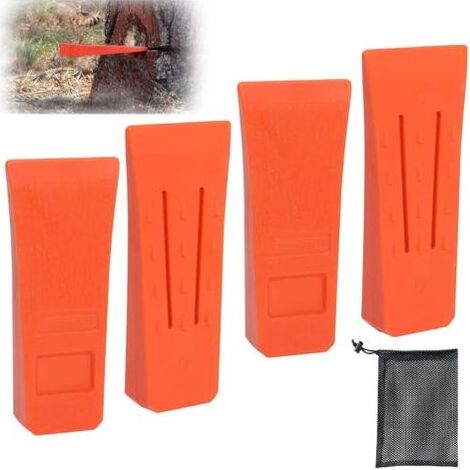 6" Coin D'Abattage pour TronçOnneuse avec Pointes pour Un Abattage SûR, ABS Coins éclateurs pour Jardinage avec Poche, Robuste et Durable, Outil Accessoire pour Bûcheron (4 Pièces) (1/5)