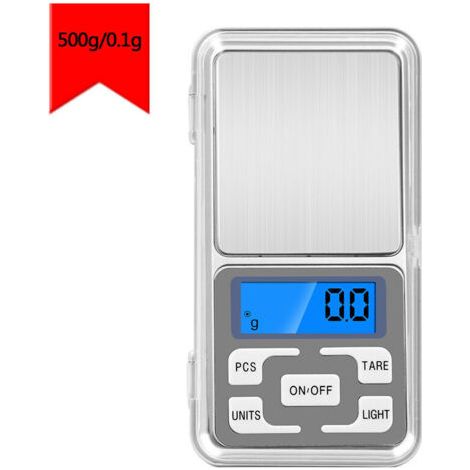 Balance électronique, Balance de Poche, 500g/0.1g Mini Balance Numérique de Poche pour Les Bijoux/Le thé/la levure/Le café Cuisine Gram (500g/0.1g) (1/5)