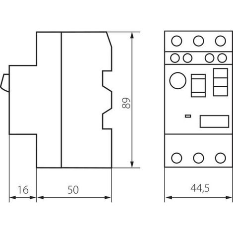 Disjoncteur moteur - - KMP-2,5 - 1,6-2,5A - IP20 - Rail TH35 (1/2)