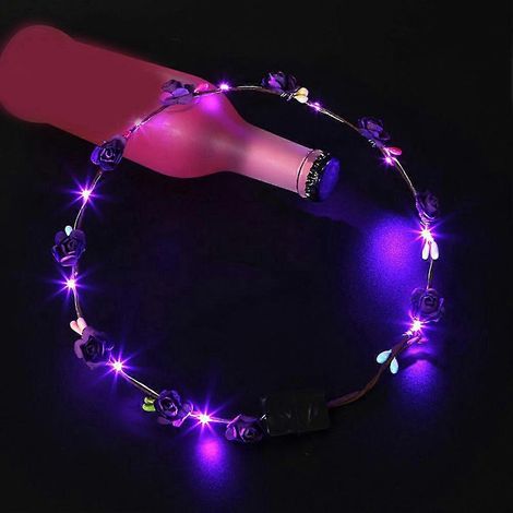Couronne lumineuse LED de 10 fleurs, bandeau lumineux, cadeau (1/5)