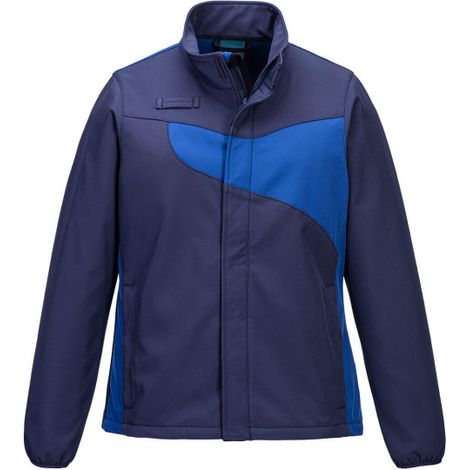 Chaqueta de mujer softshell elástica bicolor transpirable PW2 (2 capas) XS Azul marino / Azulina