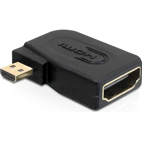 Adapter micro hdmi-d st  a bu seitl. gewinkelt schwarz