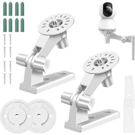 (2 pcs) Support Mural Pour Caméra 2 Pièces Support Caméra Plafond Réglable Compatible avec TpLink Tapo C200/C210/C220/Tc70, Kasa Ec70/Kc410s Caméra Surveillance et Autres (1/5)