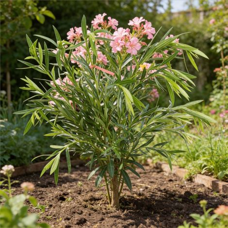 Laurier rose Rose 80/100cm Pot 10L - Nerium oleander (1/4)