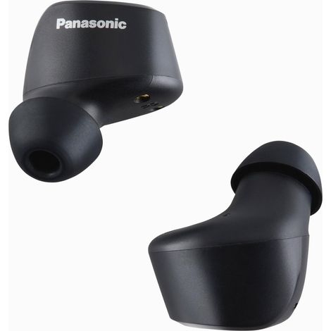 Panasonic Auriculares estéreo inalámbricos digitales con control táctil, asistencia de voz, resistentes al agua, XBS, ajuste ergonómico, funda de carga, negro, (RZ-B120WDE-K)