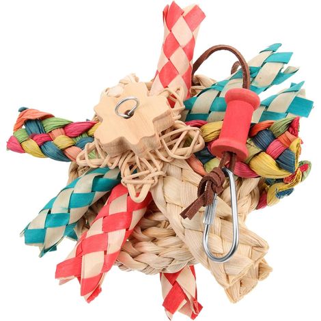 Chew Toy for Caged Birds, Braided from Corn Leaves (1/5)