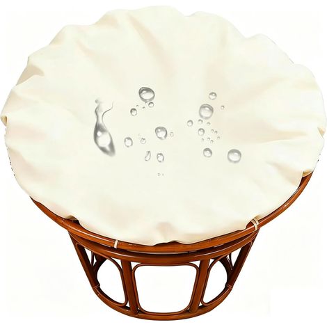 Housse de Coussin Papasan Housse de Coussin de Chaise Papasan résistante à l'eau faciles à Nettoyer pour intérieur et extérieur Tissu Oxford 210D avec Fermeture(Beige,100cm/39.4in) (1/5)