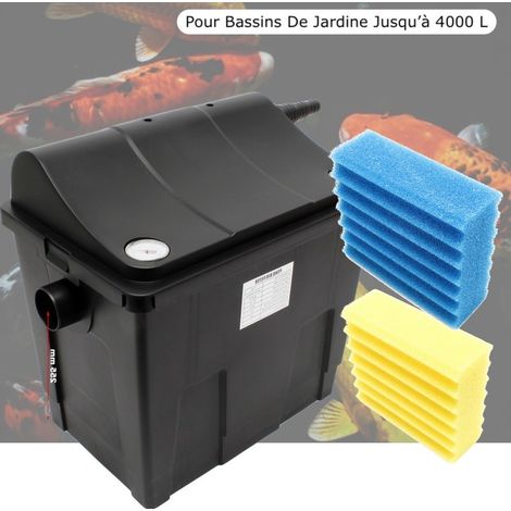 Filtre Bassins De Jardin + Éponges de rechange Étangs Jusqu'à 4000 Litres (1/5)