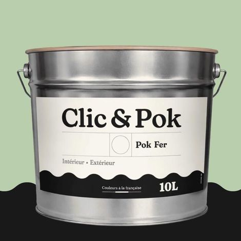Peinture Fer Antirouille – Métal Extérieur Intérieur, Satinée, Protection Rouille - 10L - RAL 6019 - Vert blanc
