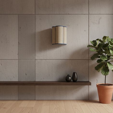 Aplique de Pared Yute Beige y Cinta Azul  Serie ACACIA II (1/5)
