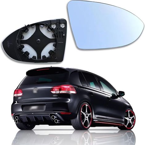 Glace Rétroviseur 7 Vitre Retro Droit Côté Passager Miroir Retroviseur Verre pour 7 Glace Convexe Dégivrant Rétroviseur Chauffant Asphérique avec Plaque de Support (1/5)