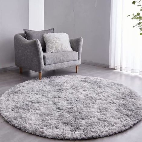 Tapis Rond - FREOSEN - 120cm - Antidérapant - Ultra Doux - Design Moderne (1/4)