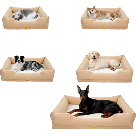 Cuccia per cani, Comfort migliorato, Design di supporto, Colore mais, M (1/2)