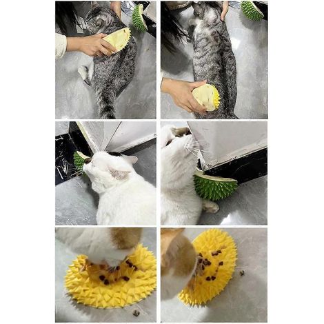 Brosse autonettoyante pour chats et chiens, brosse d'angle autonettoyante (1/4)