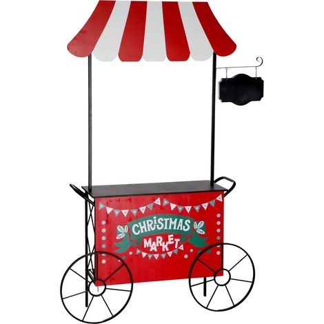 Ad Trend Carretto di Natale 149 x 39 Cm H 213 Cm in Ferro Rosso