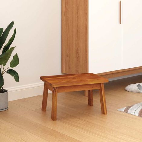vidaXL Tabouret-escabeau 38x26x22 cm Bois d'acacia solide (1/5)