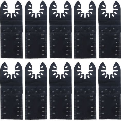 10 pièces scie oscillante, lame à dégagement rapide en acier haute vitesse lames d'outils électriques universelles 34mm (1/5)