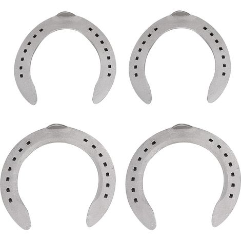 Ensemble de Fer à Cheval en Alliage D'aluminium 4 Pièces, Kit de Fer à Cheval Accessoires de Palmiers en Fer à Cheval pour Hippodrome de Courses de Chevaux (Taille 4) (1/5)