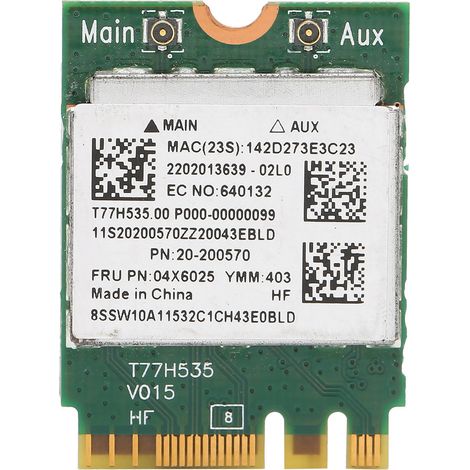 Carte Wi-Fi sans fil NGFF RTL8723BE FRU 04X6025 300M WLAN (1/5)