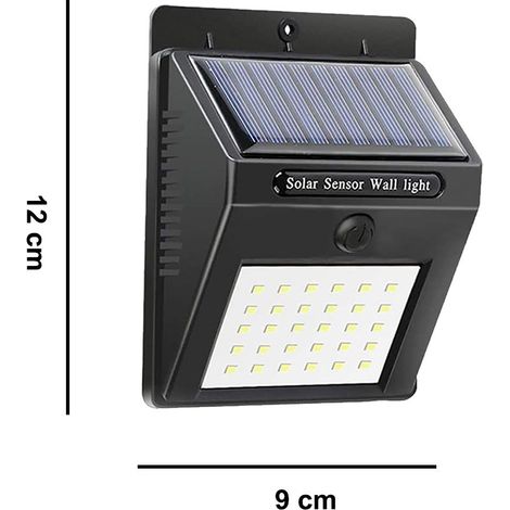 2 pièces Projecteur, recharge solaire et capteur de mouvement SMD 20 LED 1200mah