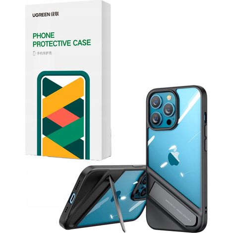 Custodia rigida Ugreen Fusion con supporto e cornice in gel per iPhone 13 Pro, nera (90153) (1/5)