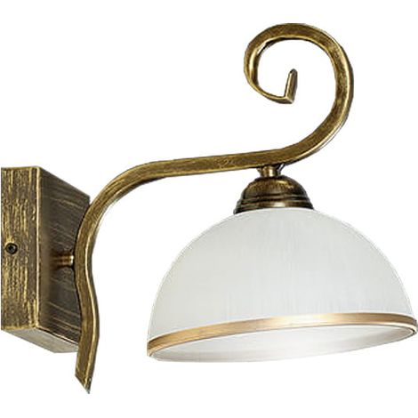 Applique Emibig Wivara K1 oro/bianco E27 60W in vetro (1/5)
