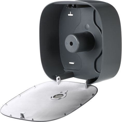 CDWK Wandmontierter Toilettenpapierspender für eine Rolle (Jumbo) – Wasserdicht – Für Hotel, Restaurant, Zuhause, Park – Grau (1/5)