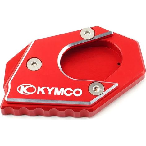 (Rouge) Compatible avec les modèles KYMCO Xciting 400i, 250i, 300i, 350i, Downtown 350i, 300i, 200i et DTX360 : extension de béquille latérale décorative maxpower (1/3)