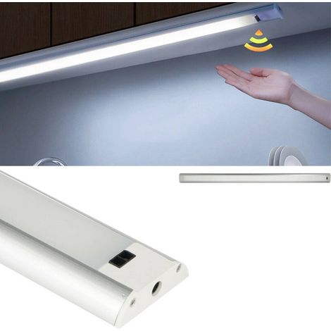 TrAdE Shop Traesio - Barra A Led Sottopensile Cucina Luce Lampada Con Sensore Movimento Mano 60cm -