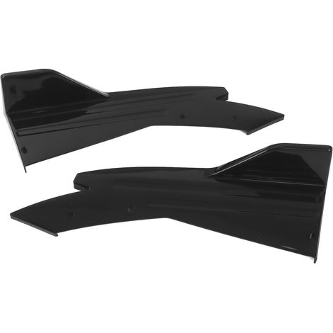2x Becquet Aileron Déflecteur Bas de Caisse Spoiler Bumper Arrière Gloss Noir Universel (1/5)