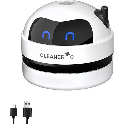 Mini Aspirateur de Table, Petit Aspirateur USB Rechargeable, Puissance d'aspiration sans Fil, Portable, pour Table Bureau Voiture École Maison (1/5)
