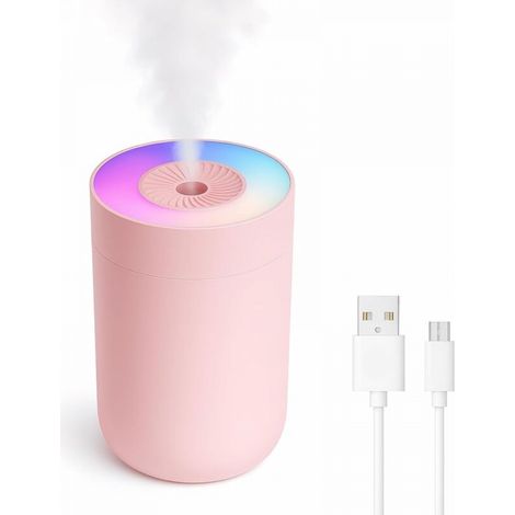Humidificateur de chambre, humidificateur d'air domestique, petit humidificateur pour plantes d'intérieur, rose (1/5)