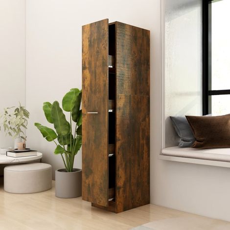 Mobile Farmacia Rovere Marrone 30x42,5x150 cm Legno Multistrato vidaXL (1/5)