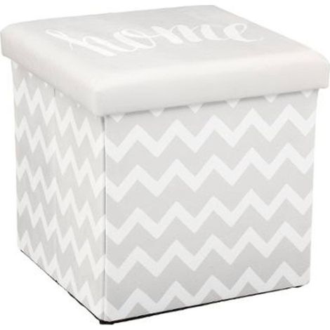 Pouf Pliable "Hello Home" 38cm Gris