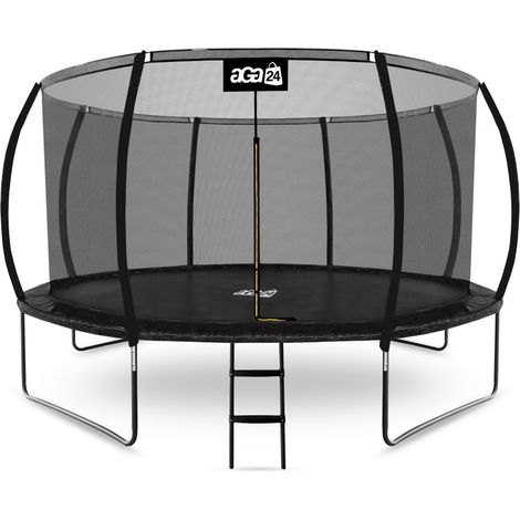 Aga SPORT EXCLUSIVE Trampoline 366 cm Noir + filet de protection + échelle