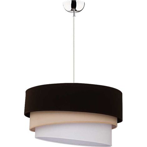 Hängelampe Braun Silber E27 Ø 45 cm Metall Modern Hängeleuchte