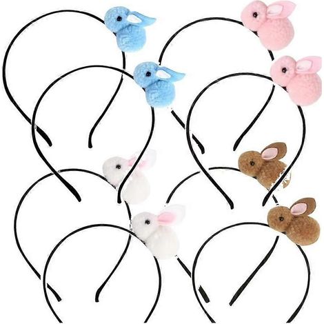 Set mit 8 niedlichen Hasenhaarbändern, Haaraccessoires, Osterdekoration für Damen (1/5)